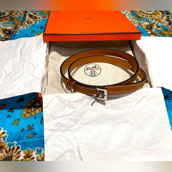 Authentic Hermes H Gold Color Belt - Picture 3 of 5